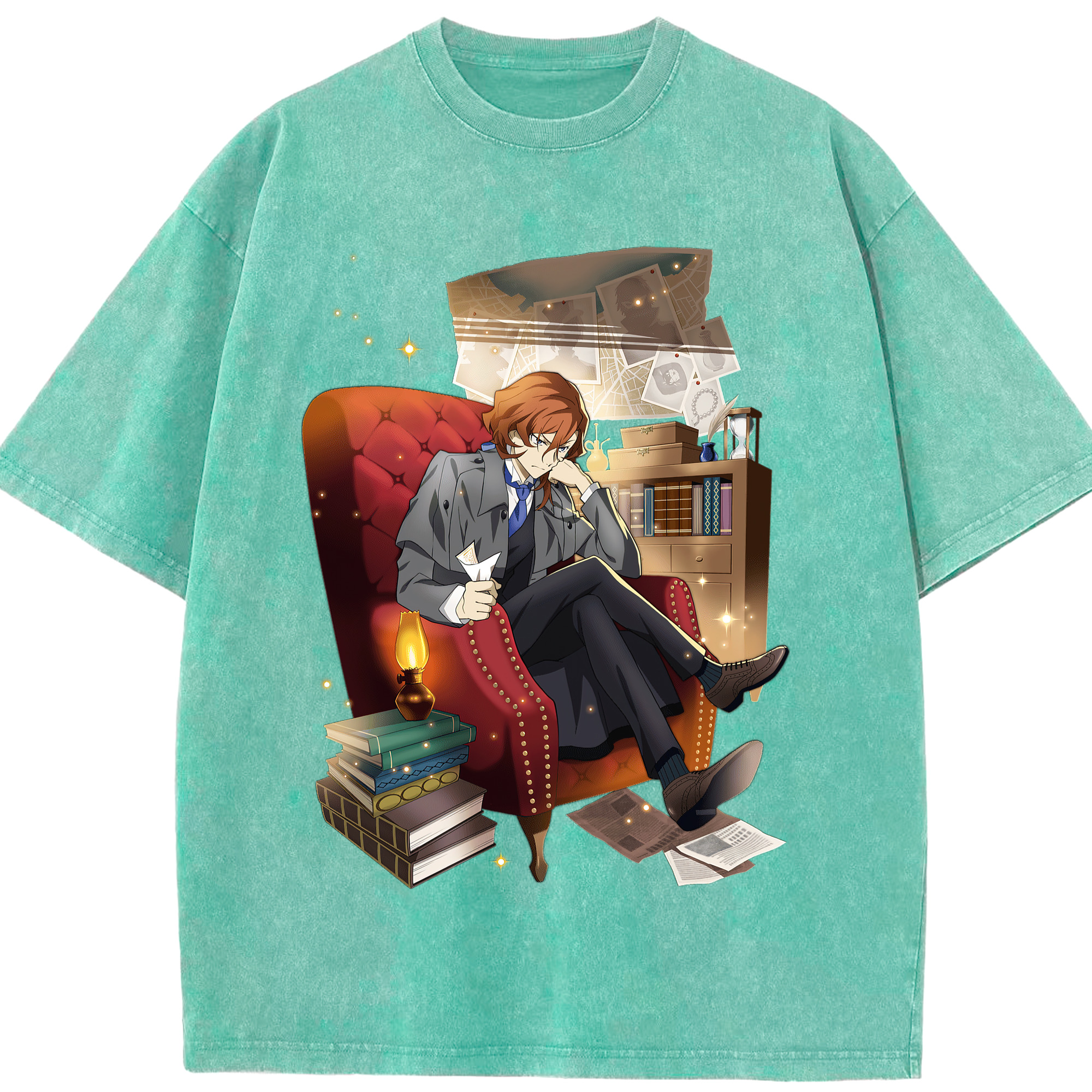 （画像用） 文豪ストレイドッグス Bungo Stray Dogs 綿100% ヴィンテージ風 半袖Tシャツ（フロントプリント）